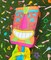 Tiki Piñata Mask Luau Party Decorations Small 4-piece Set, Great for Tropical Birthday Pool Parties Decoration